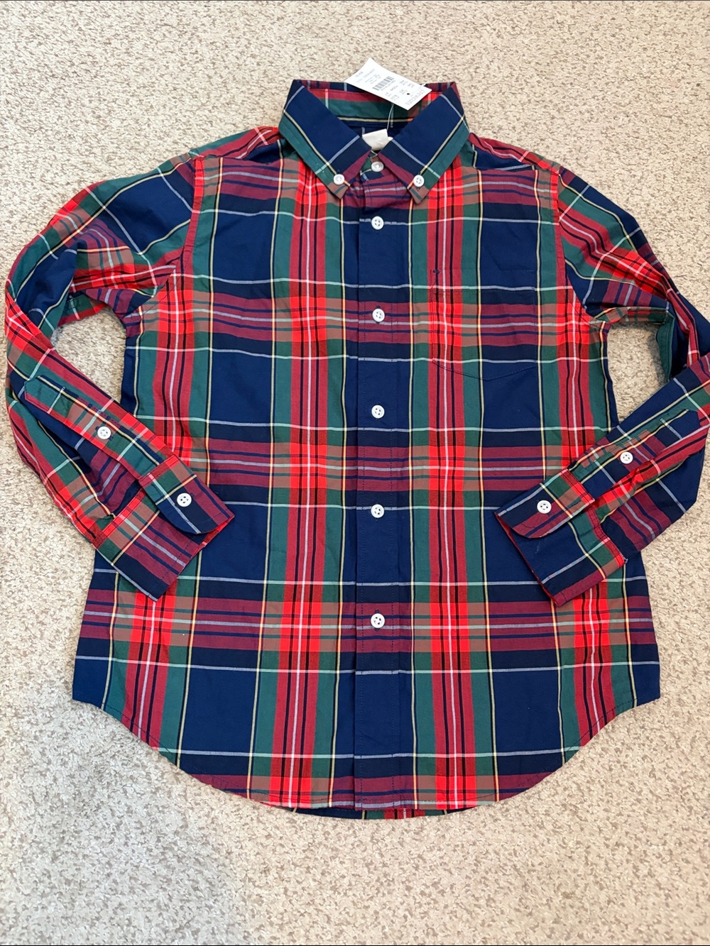 NWT J. Crew Crewcuts Plaid Shirt, 6-7 (small)
